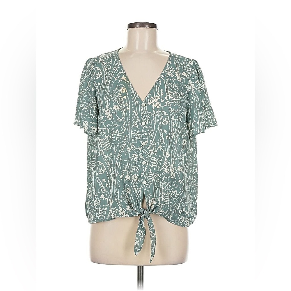 LOFT Teal Floral Women's Blouse